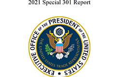USTR releases Annual Special 301 Report on Intellectual Property Protection
